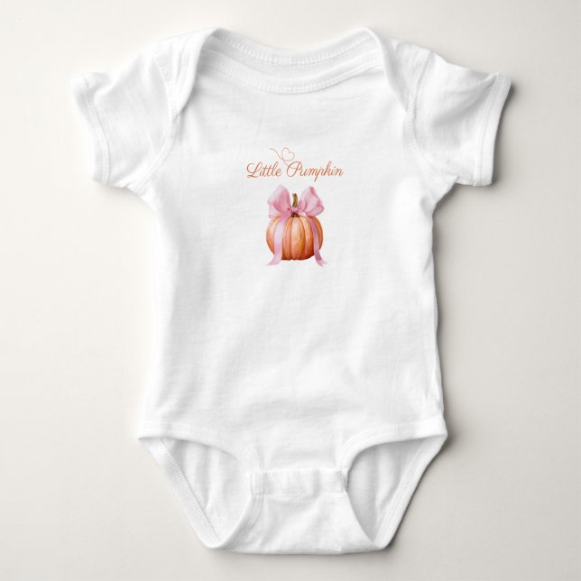 Body bébé en jersey Rose Bow Pumpkin | Mignon  (Devant)