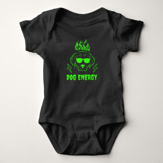 Body bébé énergie de chien drôle - Puppy cool (Devant)