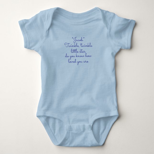 Body bébé étoile scintillante monogrammé (Devant)
