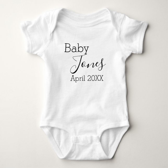 Body Bébé Faire-part de naissance Révéler Bébé Bodysuit (Devant)