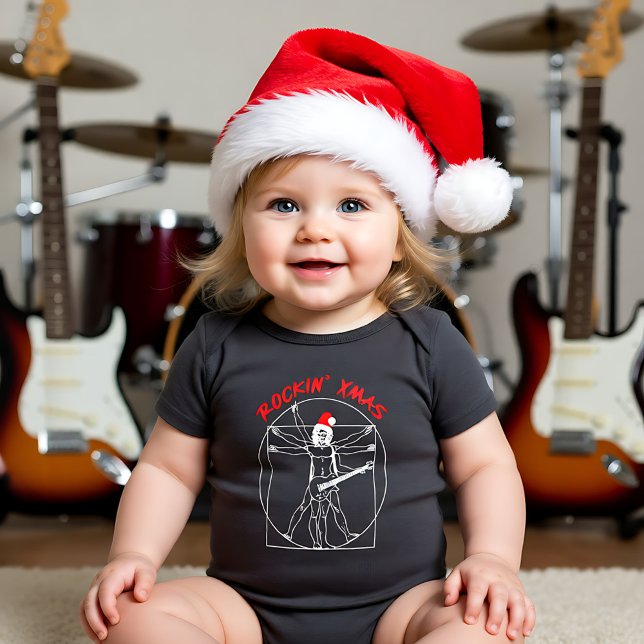 Body 🎵🎸🎄 Bébé fait du rock pour Noël (🎵🎸🎄 Baby's rocking Christmas Baby Bodysuit)