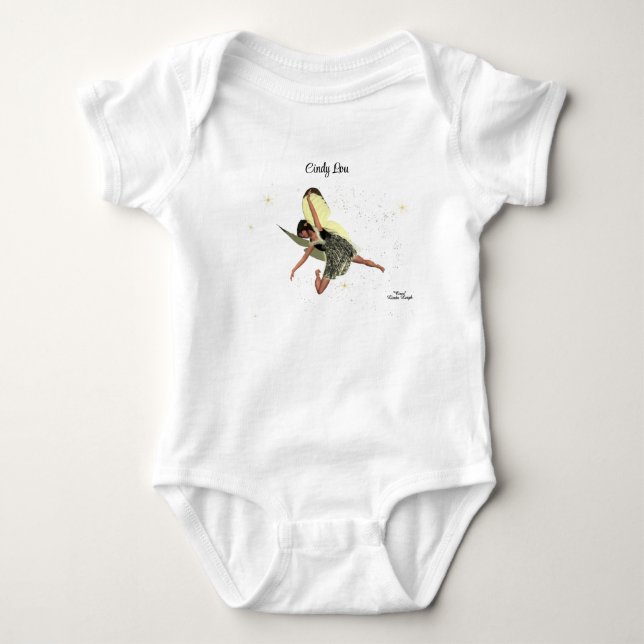 Body bébé Fée aux ailes jaunes (Devant)