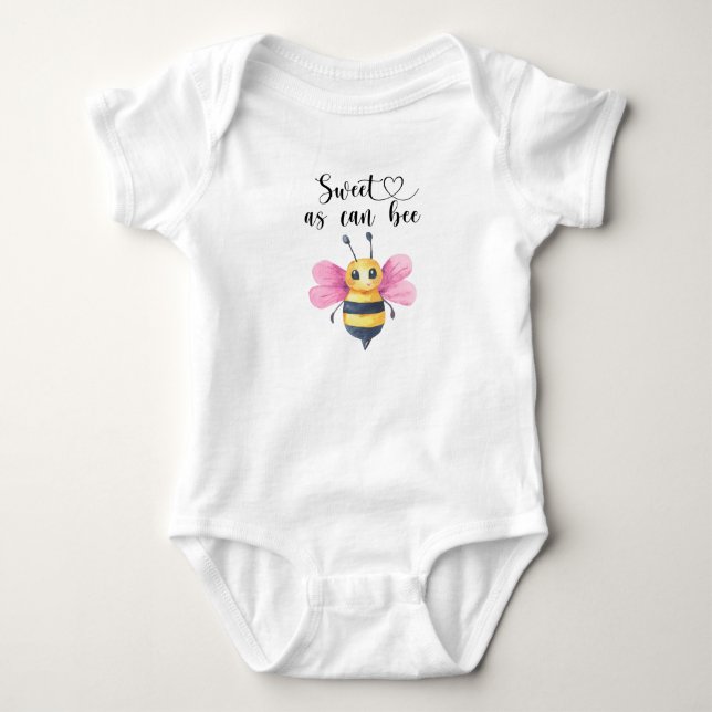 Body Bébé fille abeille - doux comme peut l'être (Devant)