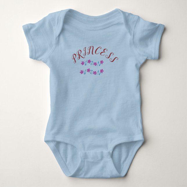 Body Bébé Fille Été Bleu Clair (Devant)