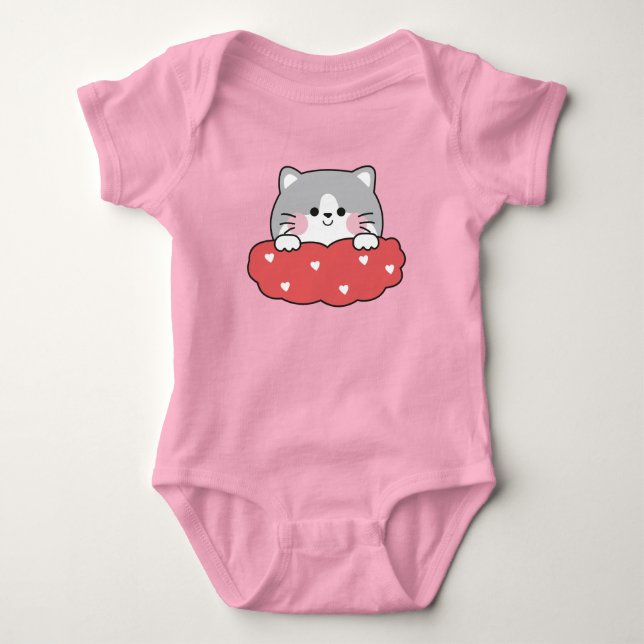 Body bébé fille 'Mignon petit chaton' – Conception (Devant)