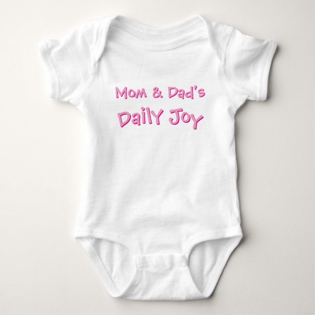 Body bébé fille Mom & Dad's Daily Joy (Devant)