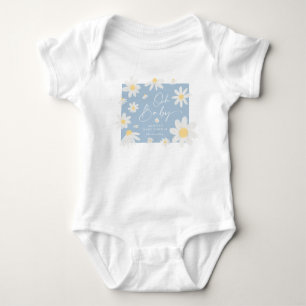 Body bébé Fleur de Pâquerette Bleue Poussiéreuse B