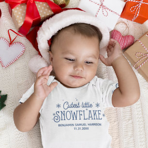 Body Bébé flocon de neige le plus mignon premier Noël