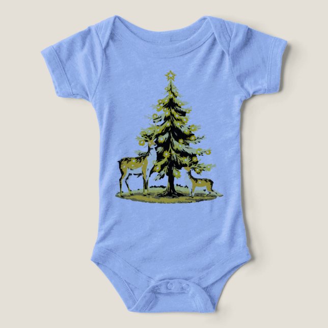 Body bébé Forêt de Noël (Design Recto)