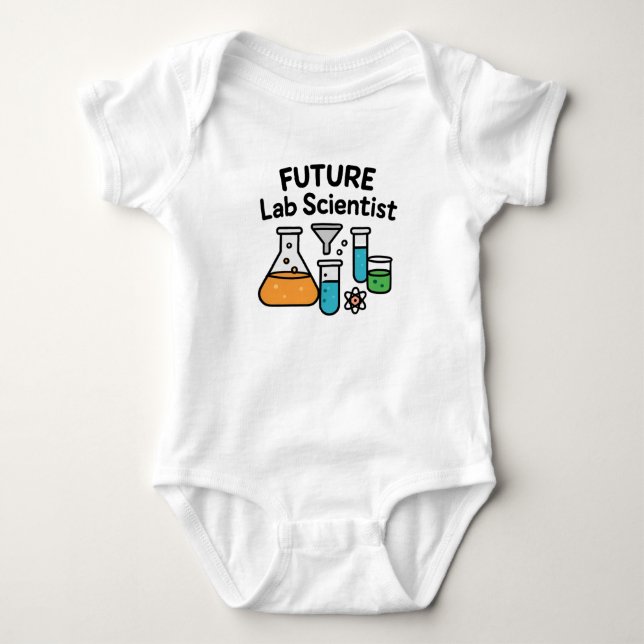 Body bébé «Futur scientifique de laboratoire» avec (Devant)