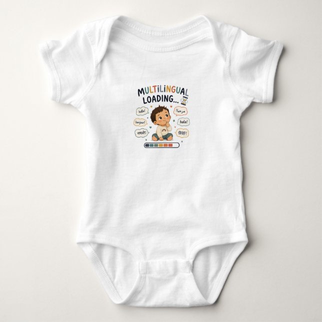 Body bébé garçon mignon Chargement multilingue... (Devant)