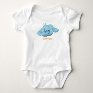 Body bébé garçon nuage aquarelle mignon