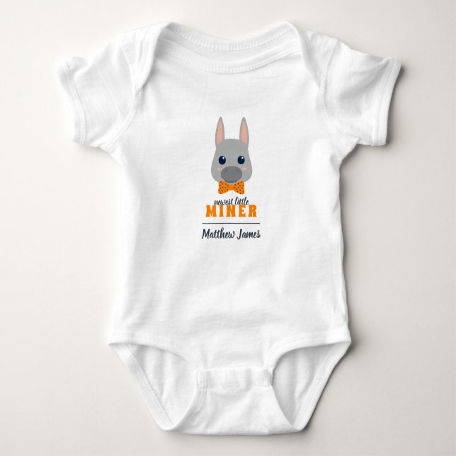 Body Bébé Garçon Orange Donkey Bodysuit (Devant)