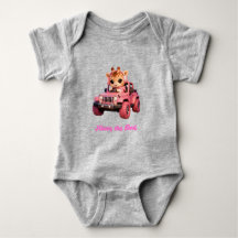 Body bébé girafe en jeep rose – Keeping the Peace