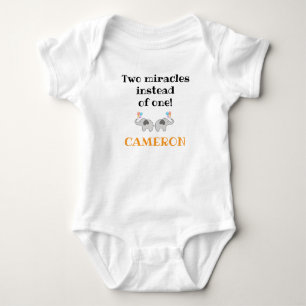 Body Bébé grenouillère avec un slogan mignon, Éléphants