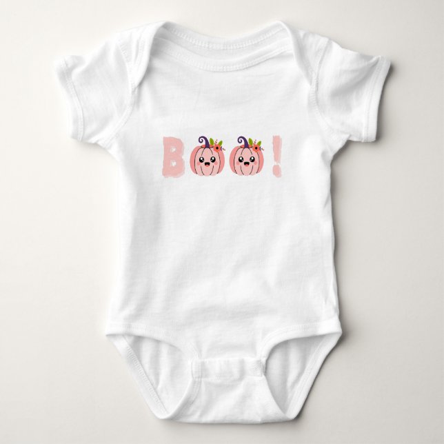 Body Bébé Halloween – “BOO Kawaii” Rose Pastel  (Devant)