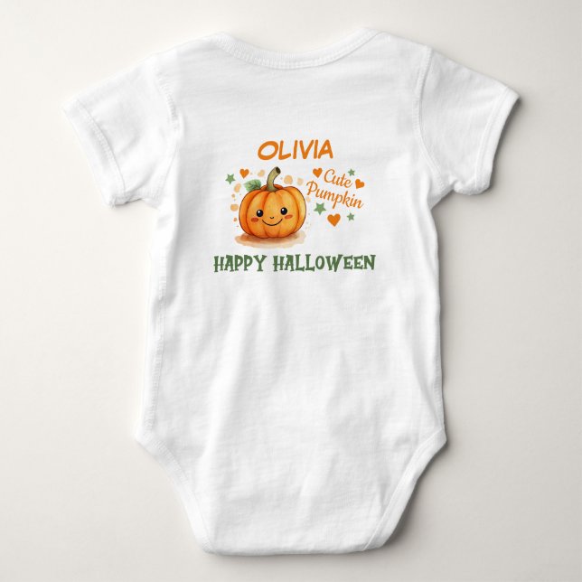 Body Bébé Halloween Citrouille mignon (Dos)