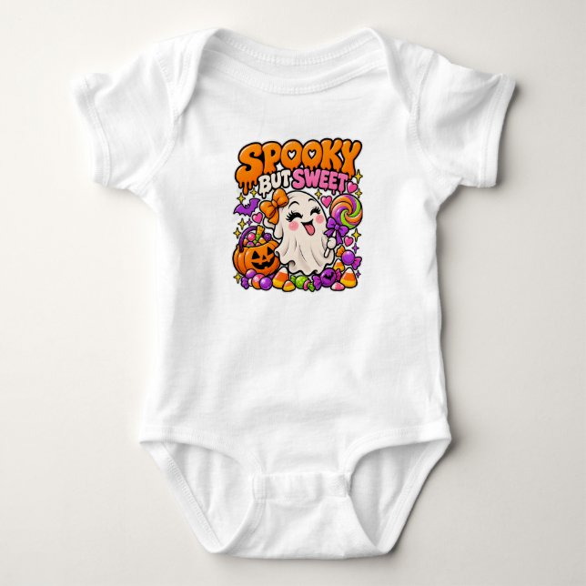 Body Bébé Halloween effrayant mais mignon  (Devant)