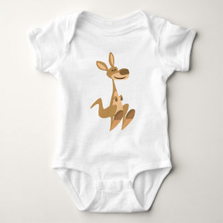 Body Bébé heureux mignon de kangourou de bande dessinée