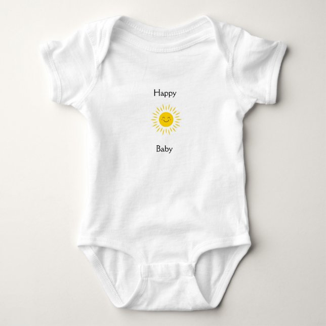 Body Bébé Heureux Soleil Sourire Une Pièce (Devant)