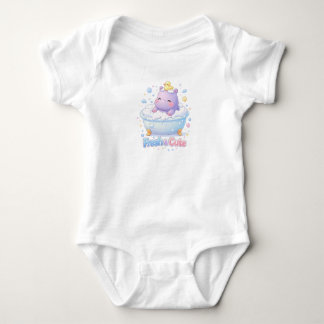 Body bébé hippopotame frais et mignon