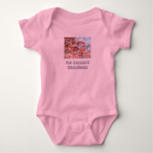 Bébé humour J'appelle Grand-mère Floral