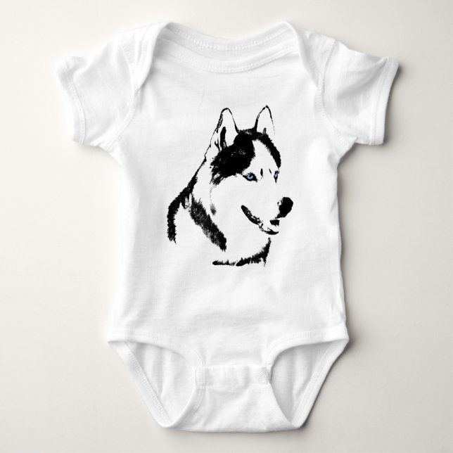 Body Bébé Husky Creeper Sled Dog Baby Husky Don (Devant)