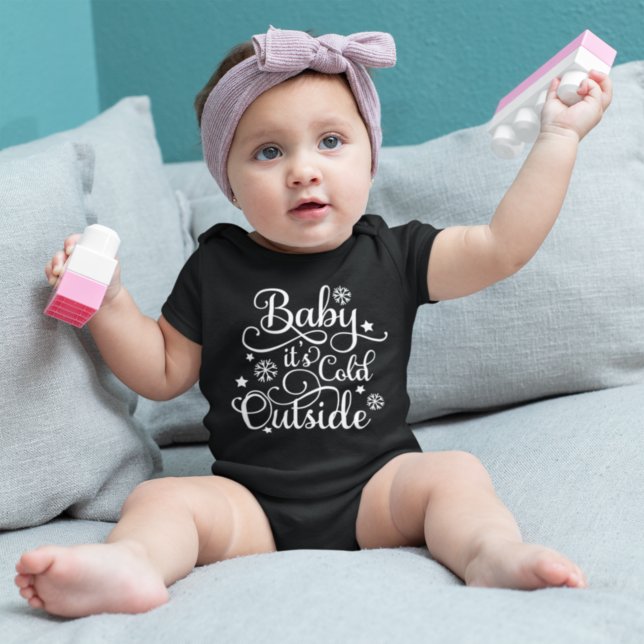 Body Bébé Il Fait Froid Dehors Noir et Blanc (Créateur téléchargé)