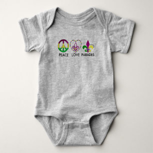 Body bébé infantile de mardi gras de Nola de défilé