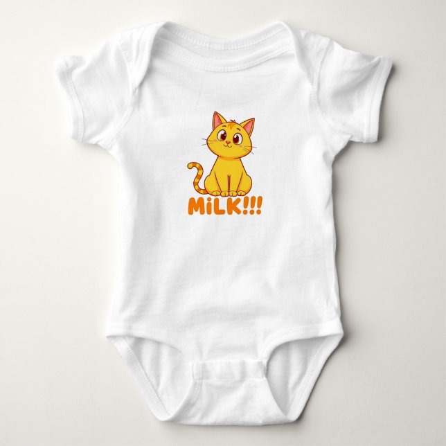 🐱 Body bébé lait chat mignon Cadeau bébé drôle (Devant)