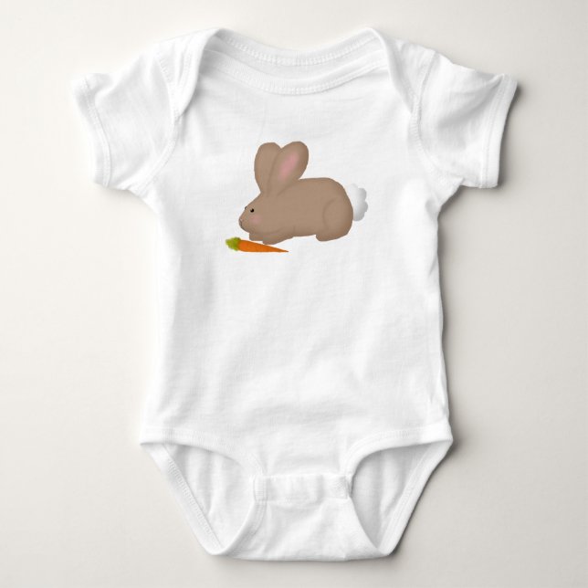 Body bébé lapin avec carotte (Devant)