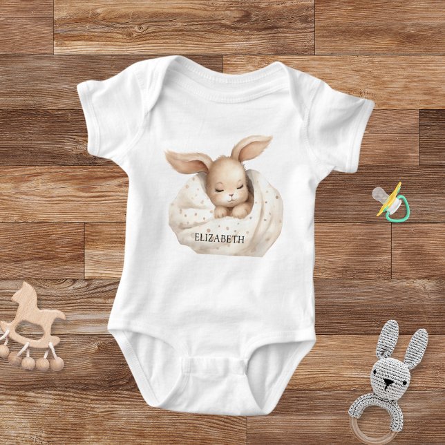 Body Bébé lapin fille beige mignonne (Créateur téléchargé)