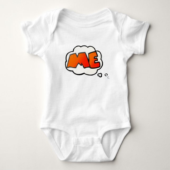 Body bébé lettre bulles adorable "MOI" - Vibran (Devant)