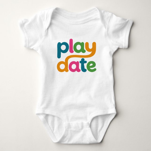 Body bébé logo coloré Play Date (Devant)