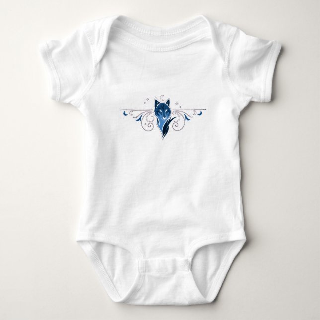 Body bébé loup bleu (Devant)