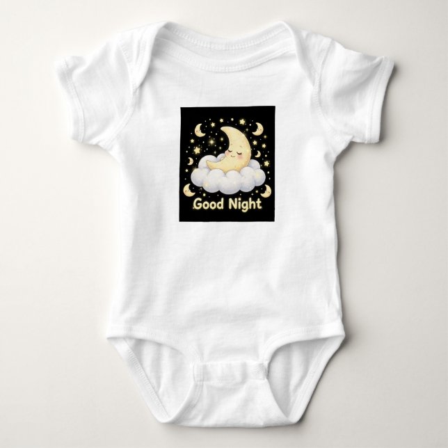Body bébé Lune et Étoiles Mignon  (Devant)