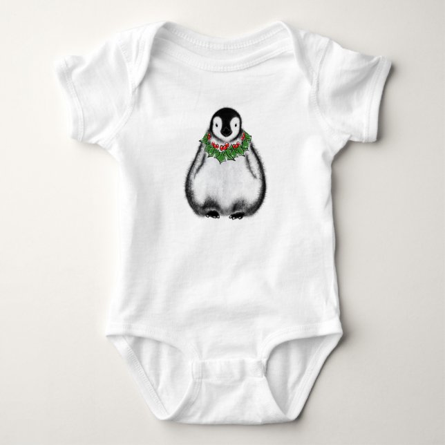 Body Bébé manchot de Noël (Devant)