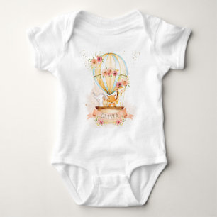 Body Bébé mignon Animaux Hot Air Balloon Floral