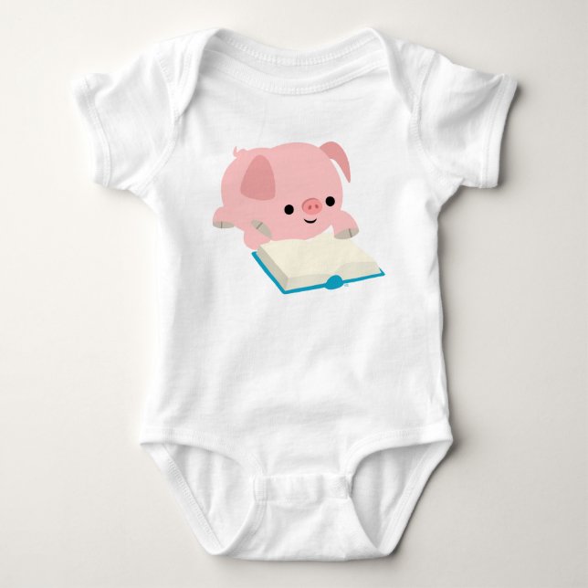 Body Bébé mignon Apprel de porcelet de lecture de bande (Devant)