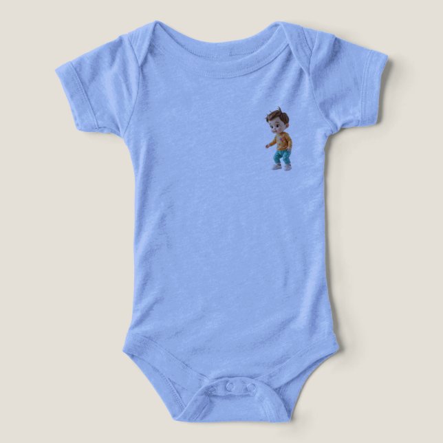 body bébé mignon avec petit personnage  (Design Recto)