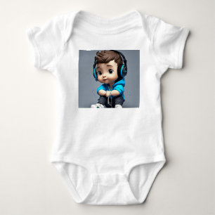 Body 🎤 Bébé mignon Avec Verres Tenant Microphone   Amu