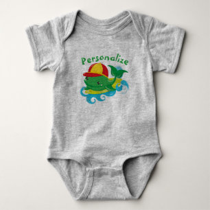 Body Bébé mignon baleine sur le Surfboard Personnaliser