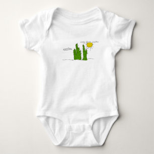Body bébé mignon Cactus Gribouillis Vert Chanceux
