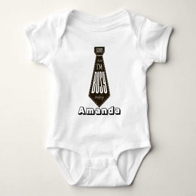 Body Bébé mignon en costume cravate drôle (Devant)