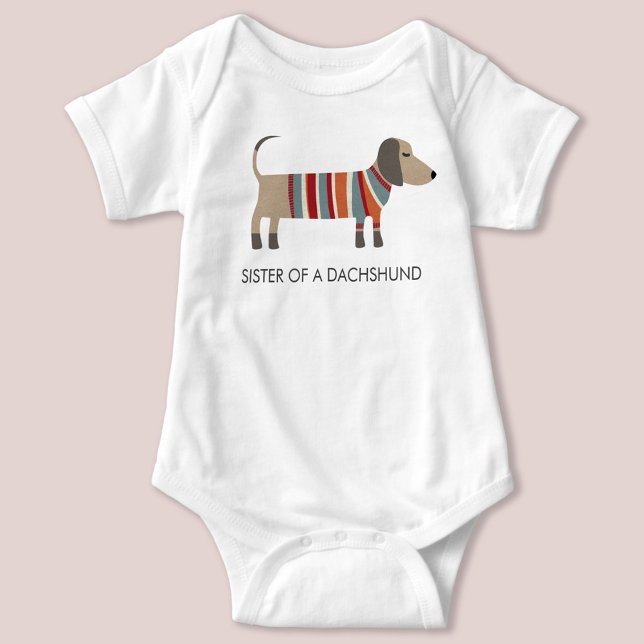Body bébé mignon en forme de dachshund (Créateur téléchargé)