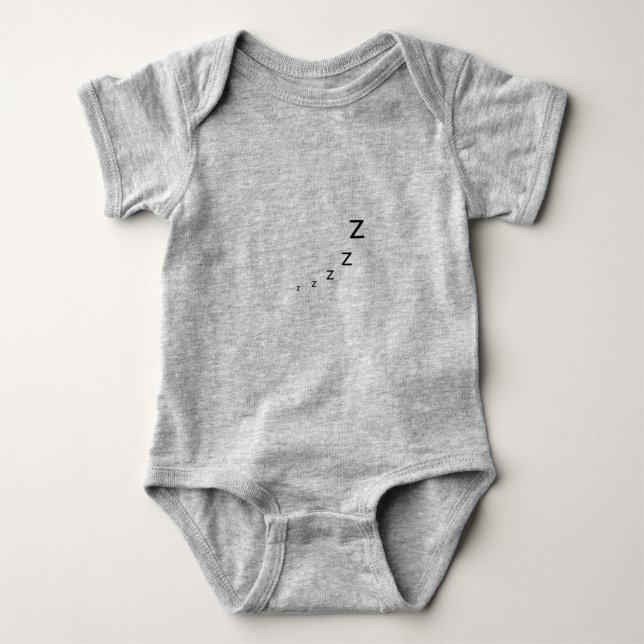 Body bébé mignon endormi Z - Drôle de sieste (Devant)