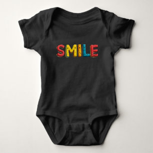 Body bébé mignon et coloré "SMILE"