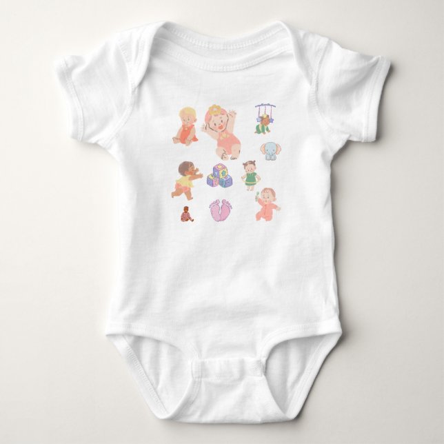 Body Bébé mignon et doux, combinaison une pièce – Bella (Devant)