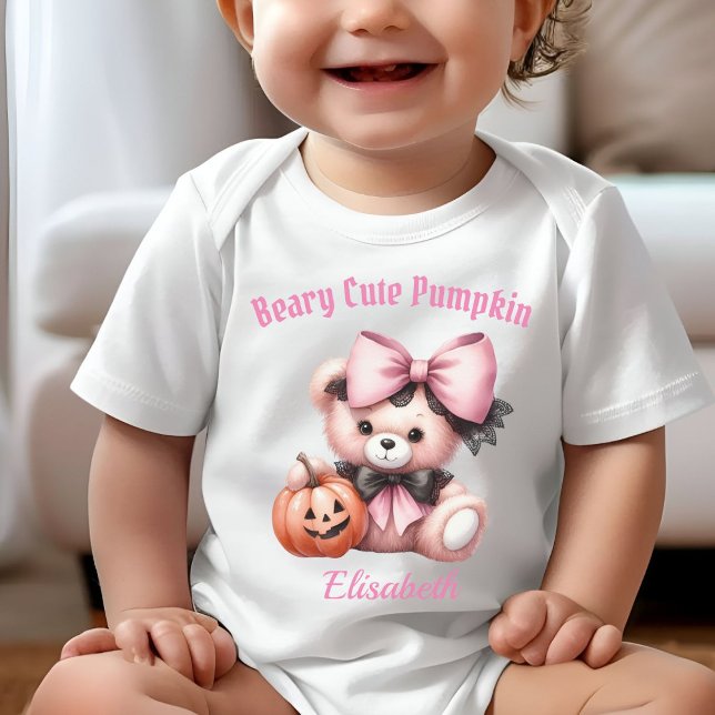 Body Bébé mignon ours avec Citrouille rose (Créateur téléchargé)