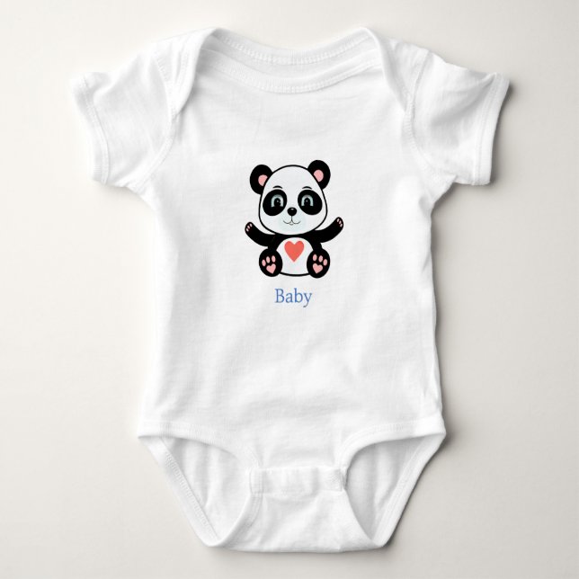 Body Bébé mignon Panda Bear Cartoon (Devant)
